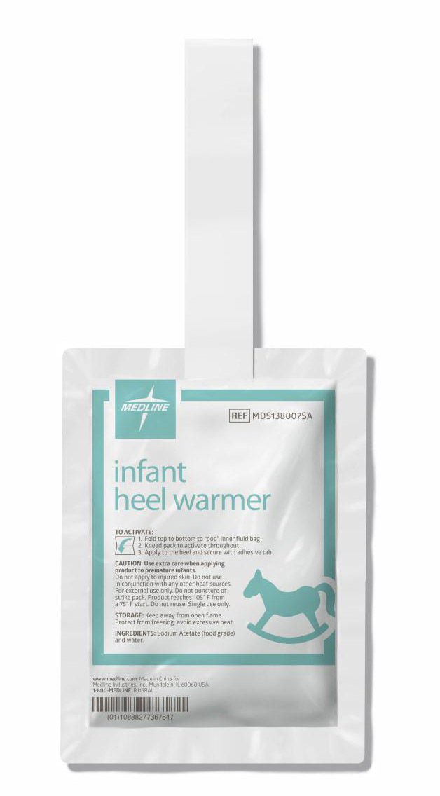 Medline Instant Infant Heel Warmer Heel One Size Fits Most Plastic Cover / Gel Disposable