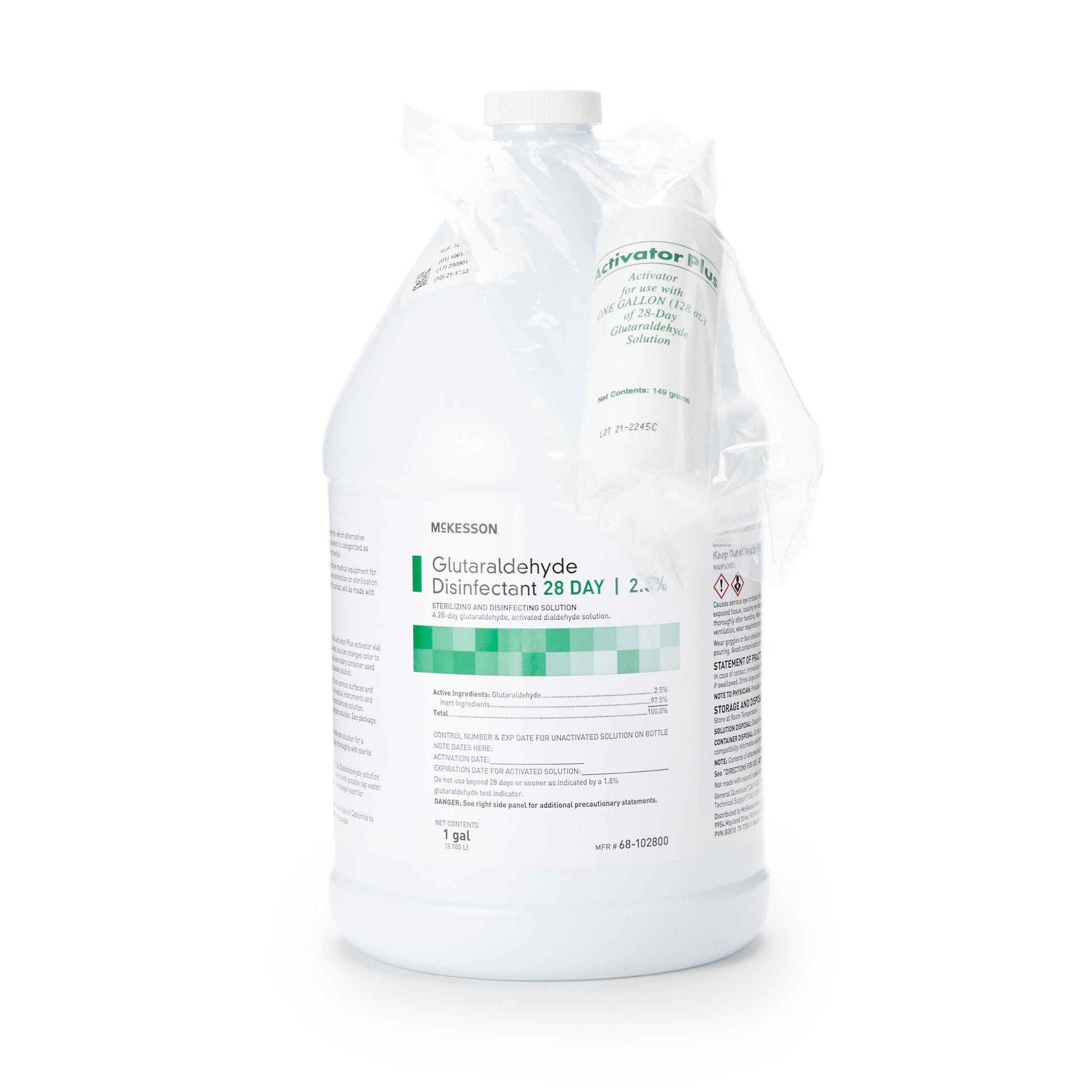 McKesson Glutaraldehyde High Level Disinfectant, 1-gallon Jug – Case of 4