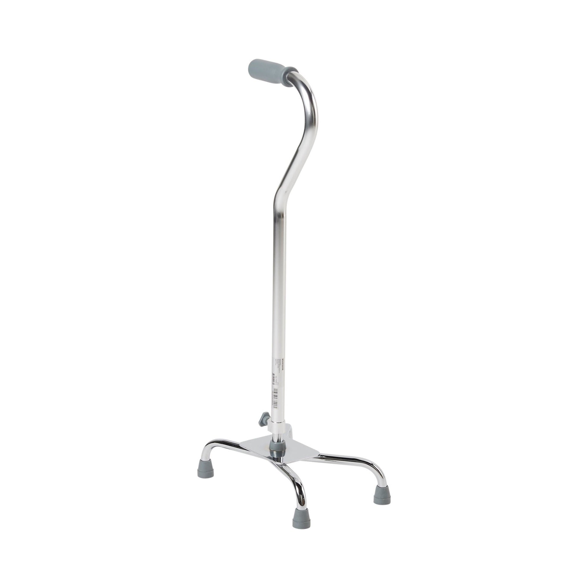 McKesson Steel Chrome Offset Quad Cane, 29 – 37.5 Inch
