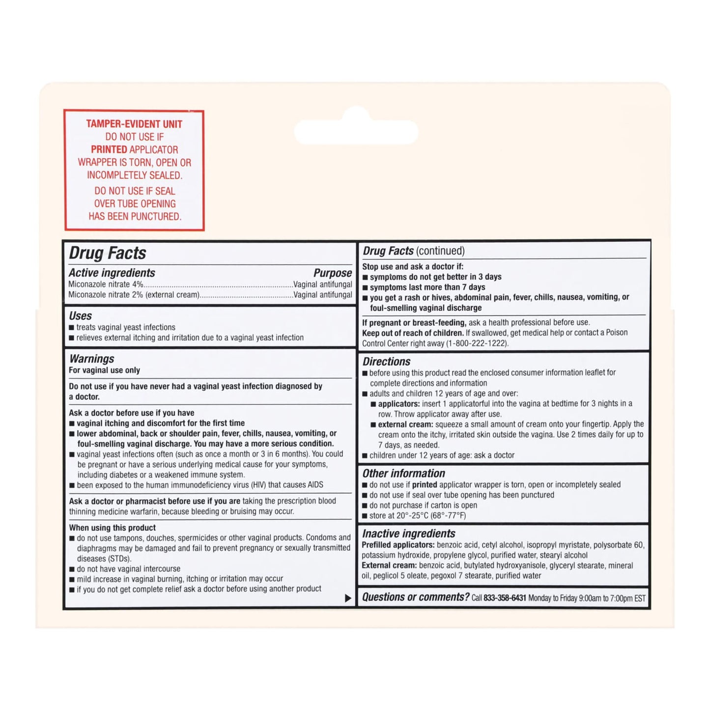 Foster & Thrive™ Miconazole Nitrate Vaginal Cream + Antifungal Combination Pack