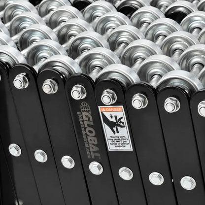 Global Industrial 988989 Expandable Conveyor — banked curve configuration detail