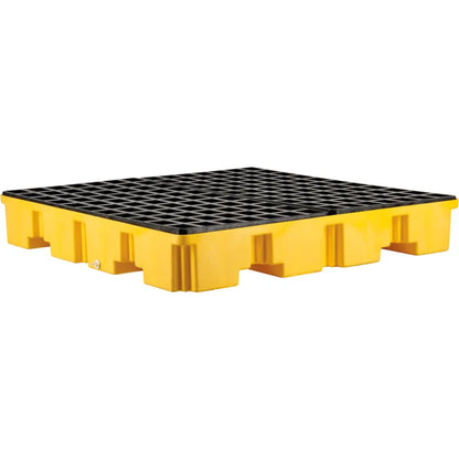 4-Drum Spill Containment Pallet | Low Profile with Drain 989073