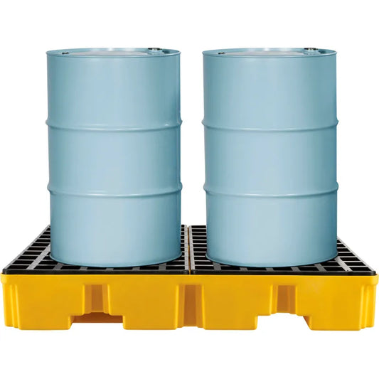 4-Drum Spill Containment Pallet | Low Profile with Drain 989073