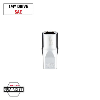 Milwaukee 1/4" Drive 9/32" SAE Socket with FOUR FLAT Sides 45-34-9004 | 1/4 in Drive
