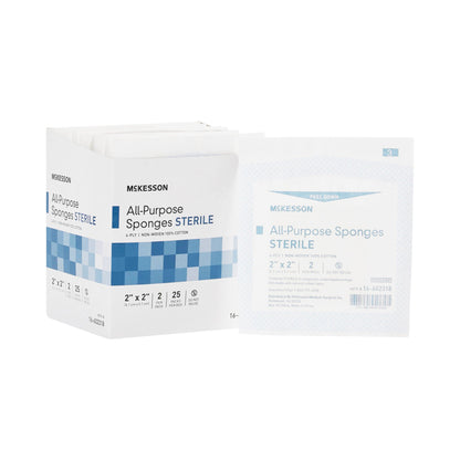 McKesson Sterile Nonwoven Sponge, Four Ply