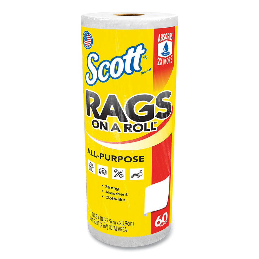 Scott Rags on a Roll White 60 Towels per Roll (54992)