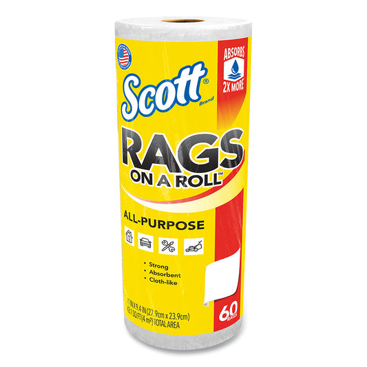 Scott Rags on a Roll White 60 Towels per Roll (54992)