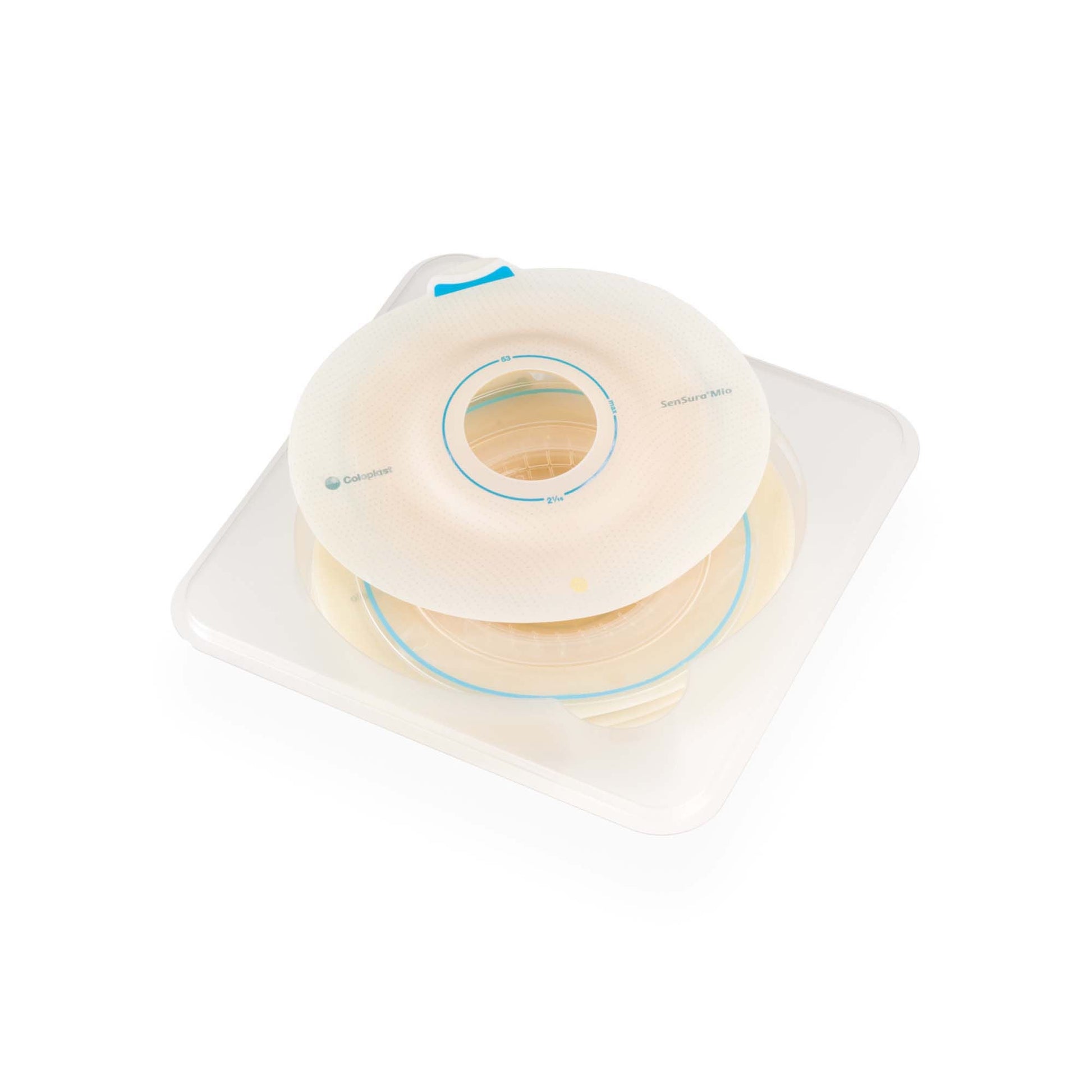 SenSura® Mio Convex Flex Ostomy Barrier, Stoma Opening, Red Color Match