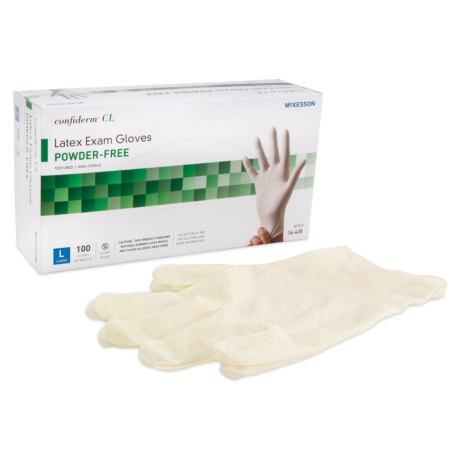 McKesson Confiderm® Latex Exam Gloves, Ivory
