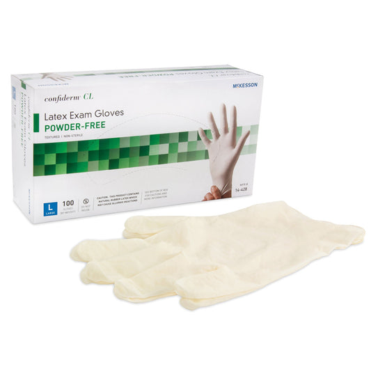 McKesson Confiderm® Latex Exam Gloves, Ivory
