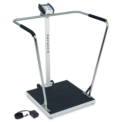Detecto Bariatric Patient Scale LCD Display 1000 lbs. / 450 kg Capacity AC Adapter / Battery Operated