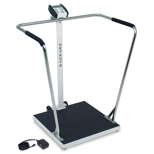 Detecto Bariatric Patient Scale LCD Display 1000 lbs. / 450 kg Capacity AC Adapter / Battery Operated