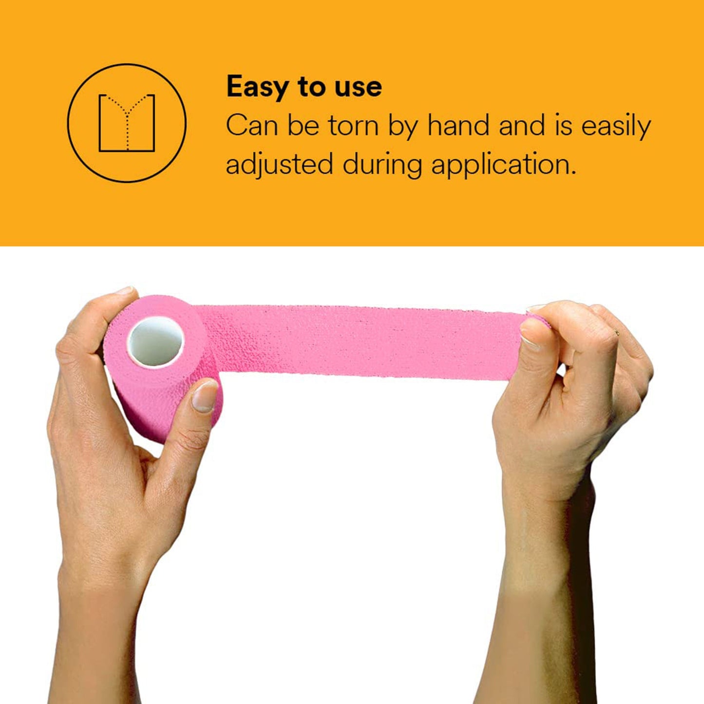 3M Coban LF Cohesive Bandage Self-adherent Closure Pink NonSterile Standard Compression