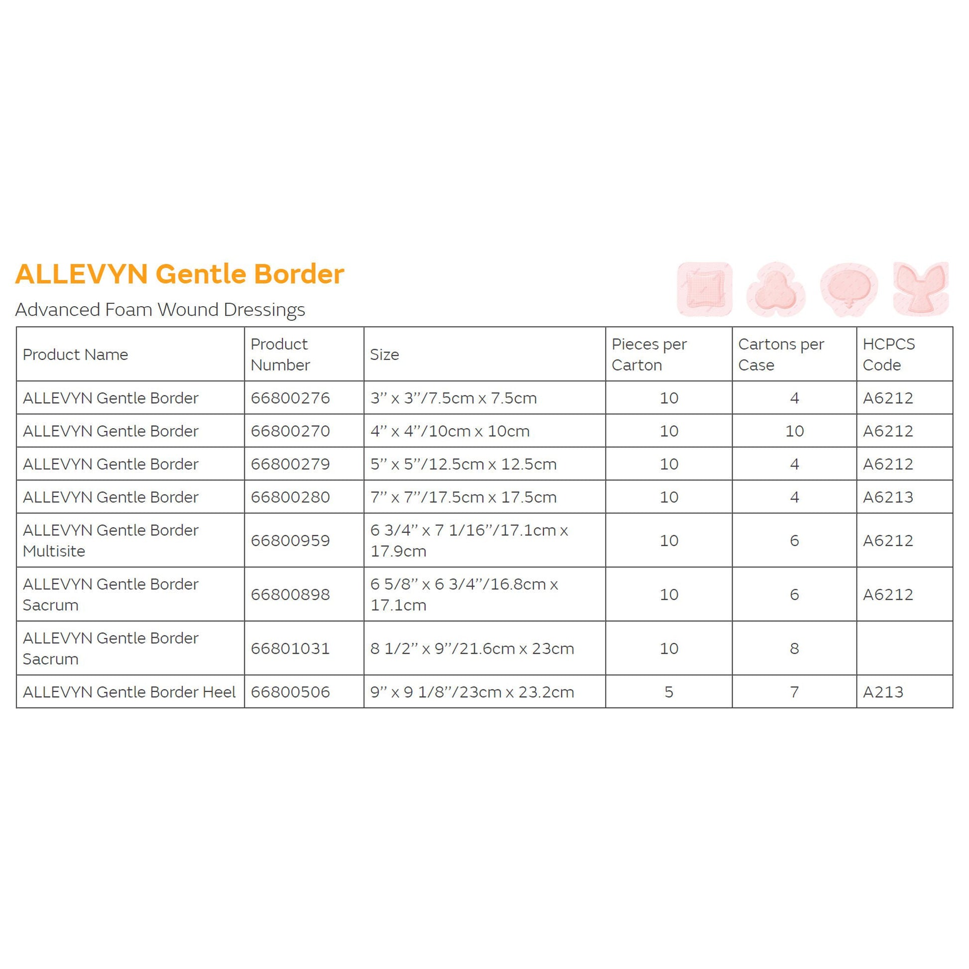 Allevyn™ Gentle Border Sacrum