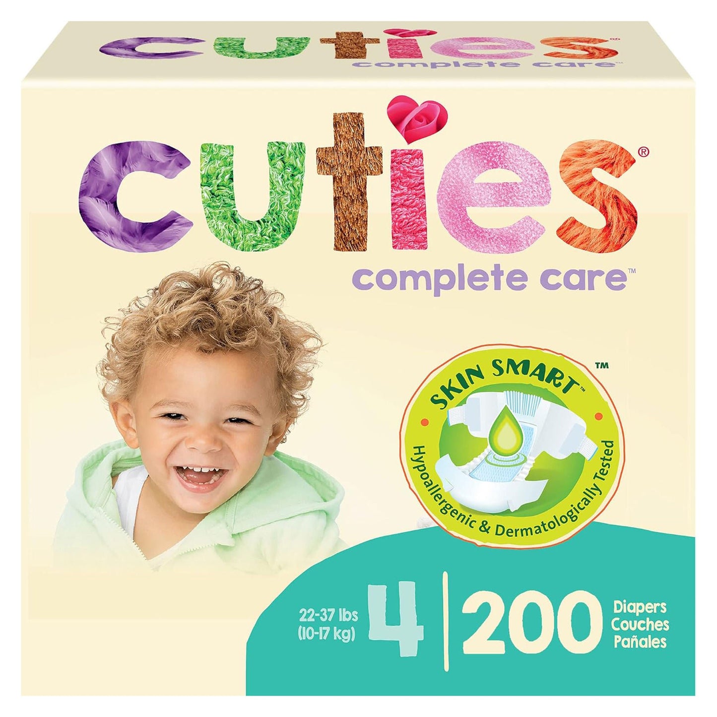 Cuties® Complete Care Diapers for Toddlers, 22 – 37 lbs.
