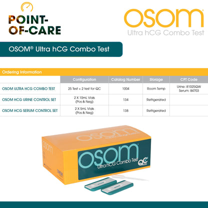 OSOM® Ultra hCG Combo Pregnancy Fertility Reproductive Health Test Kit