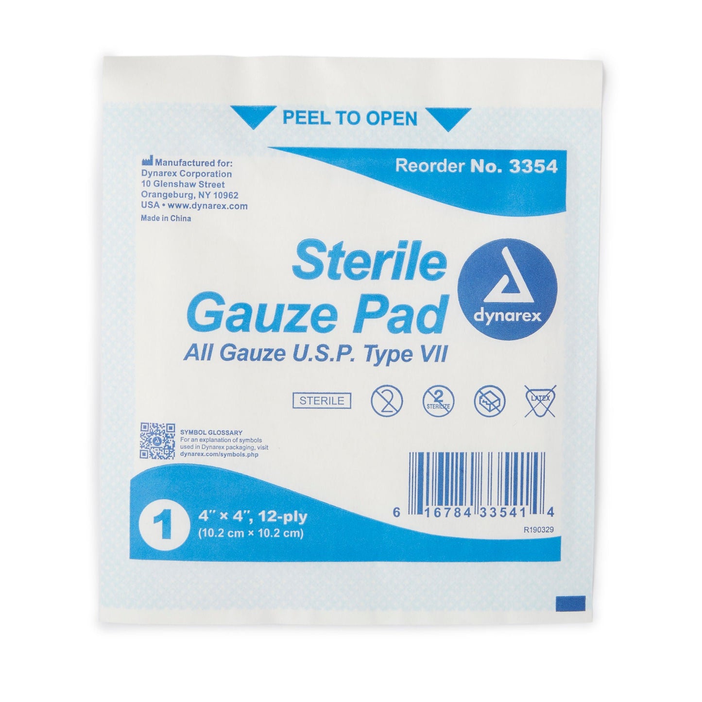 dynarex® Sterile Gauze Sponge, 12-Ply