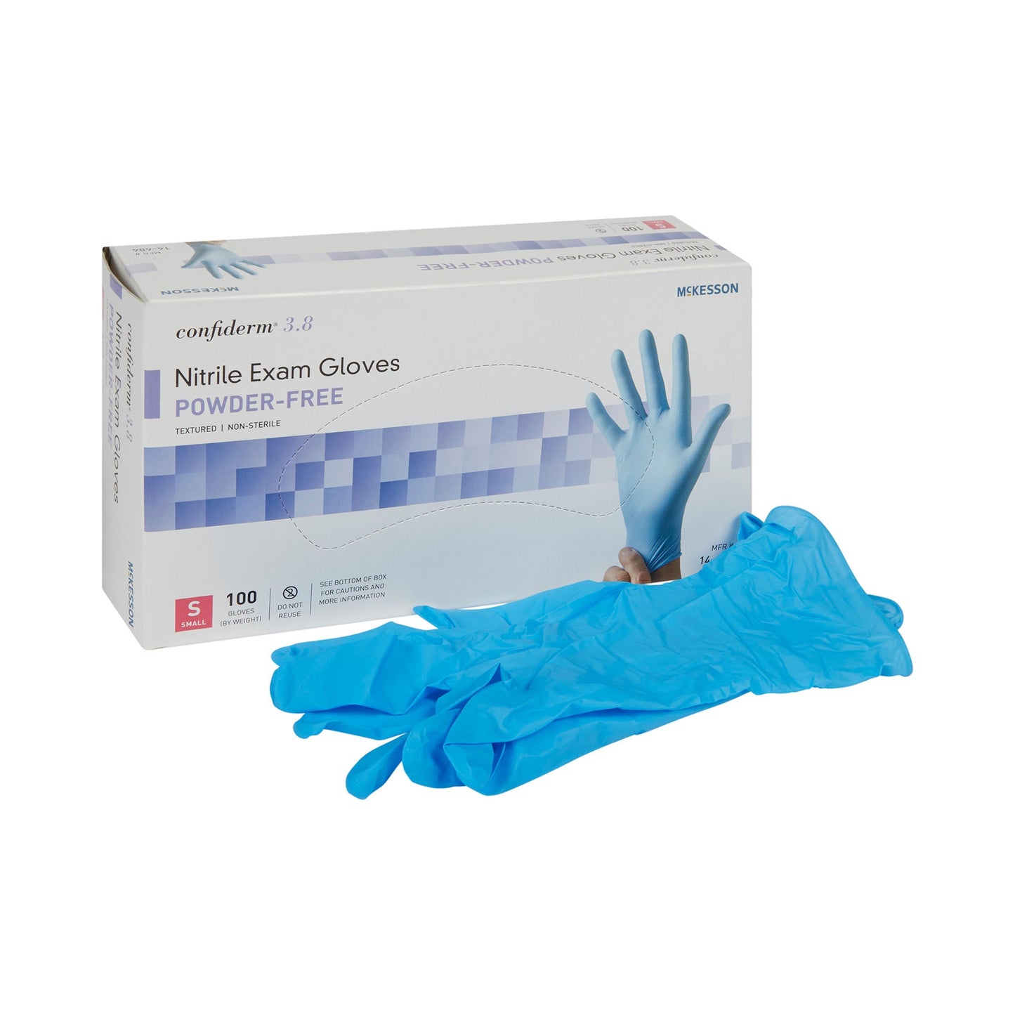 McKesson Confiderm® 3.8 Nitrile Exam Gloves, Blue