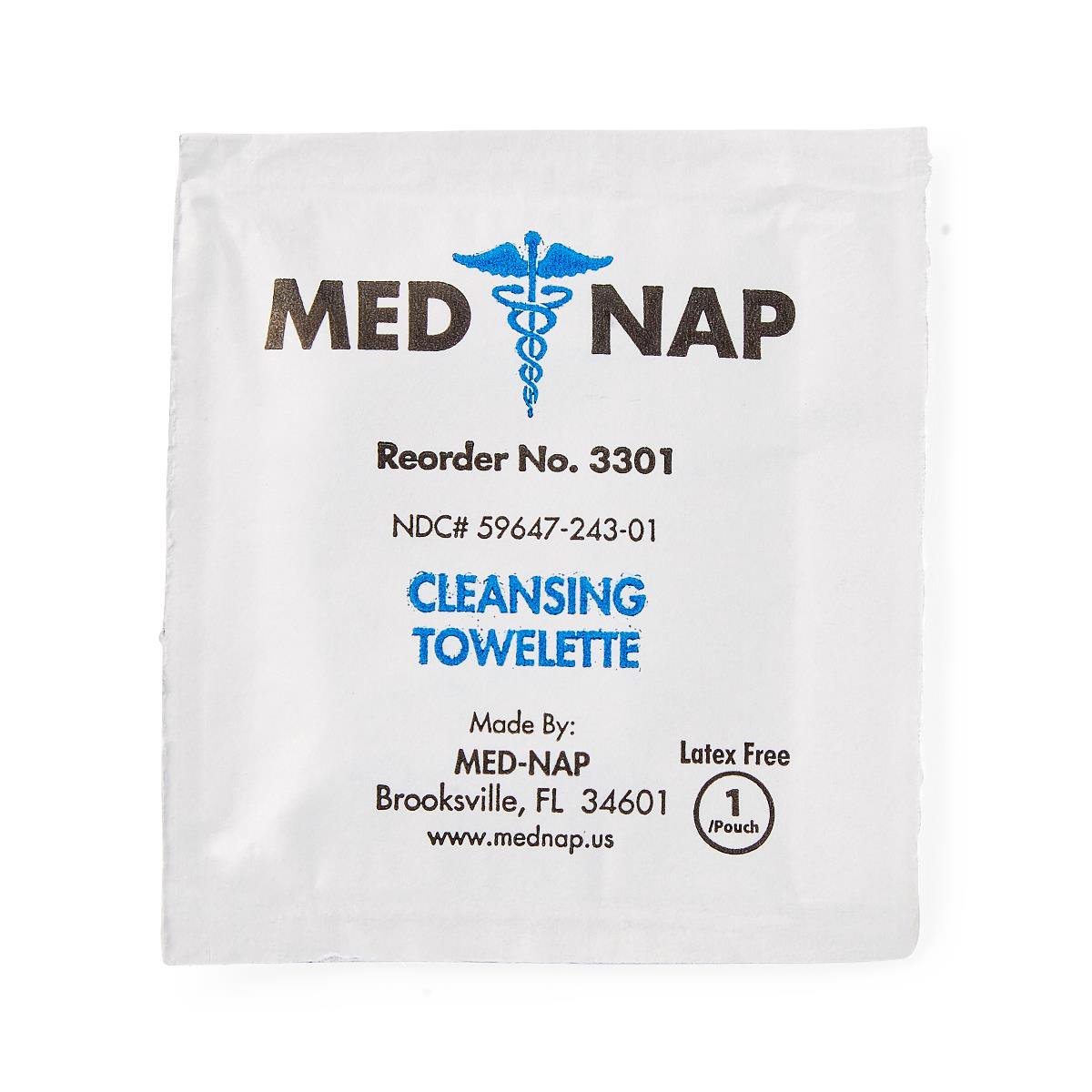 Med Nap Antiseptic Skin Towelette Individual Packet Alcohol Scent