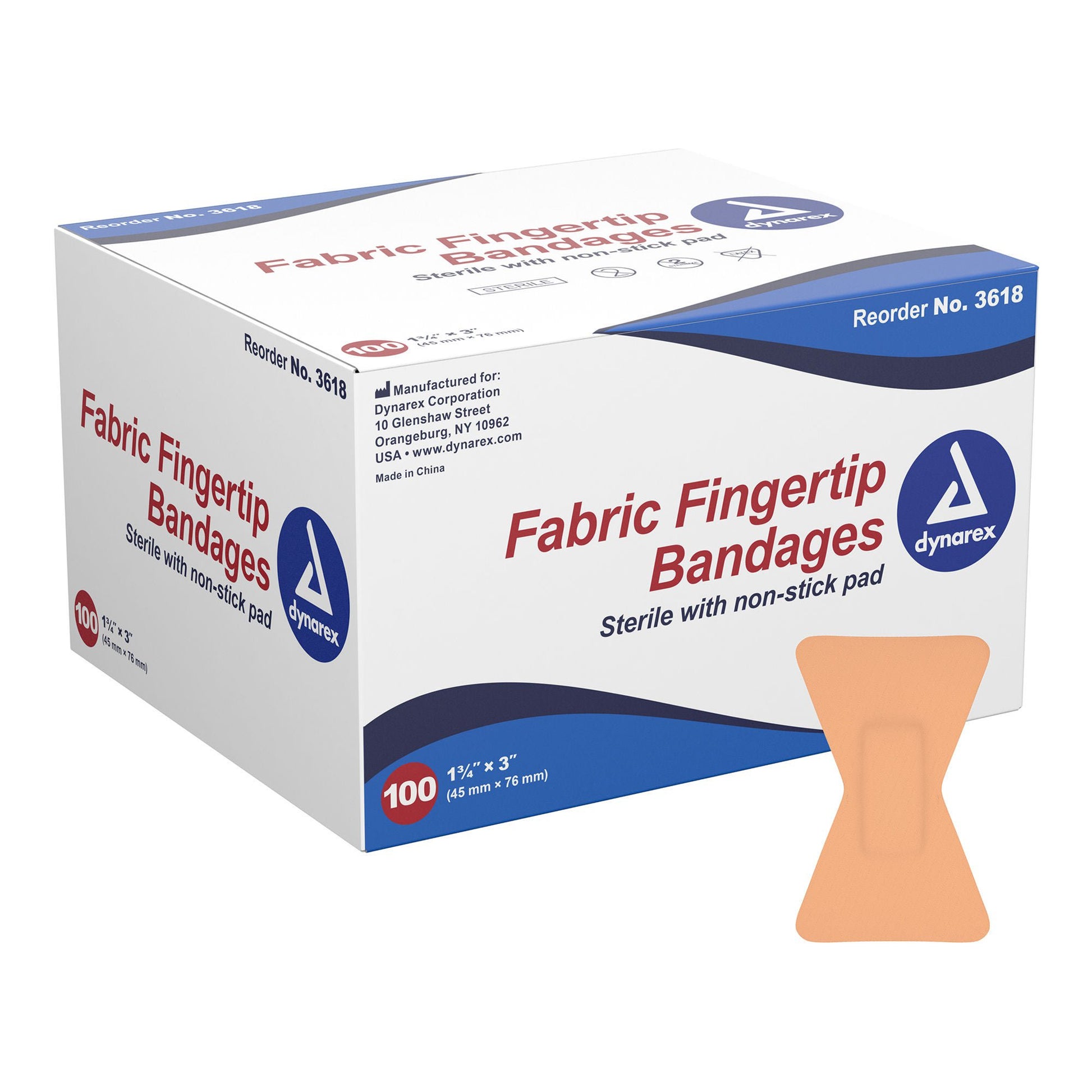 dynarex® Tan Adhesive Fabric Bandage, 1¾ x