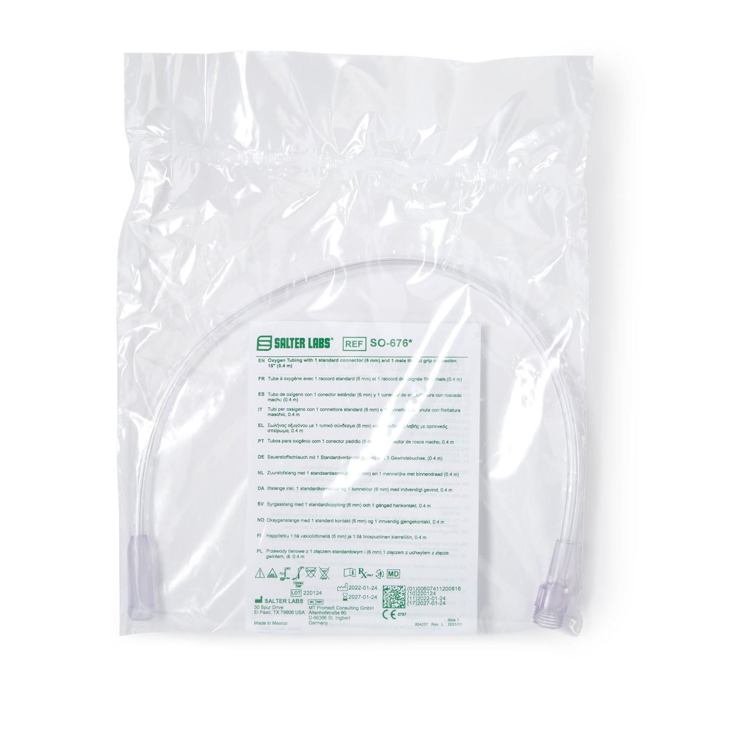 Salter Labs® Concentrator Humidifier Adapter Tubing, 15 Inches