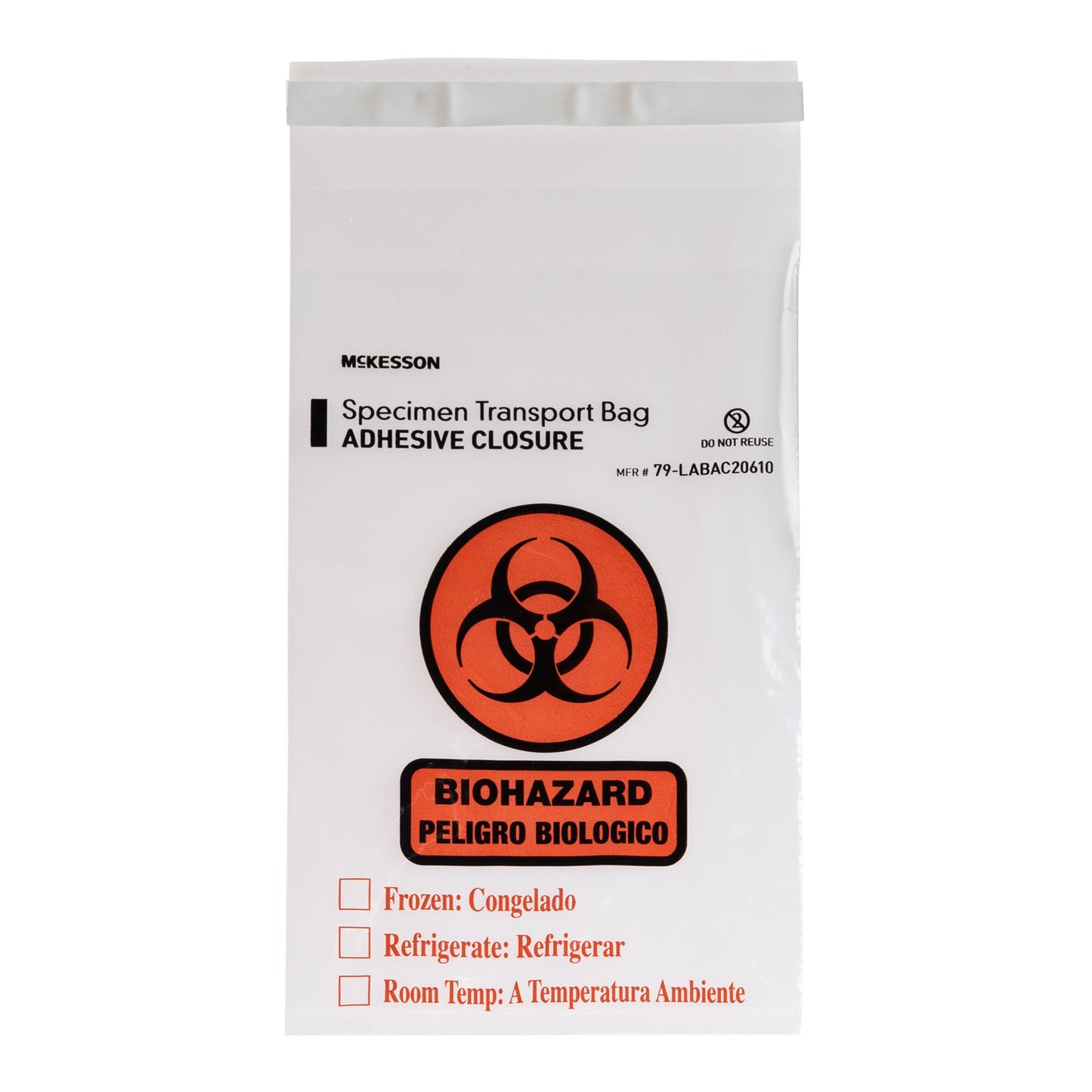 McKesson Specimen Transport Bag, Document Pouch, Adhesive Closure