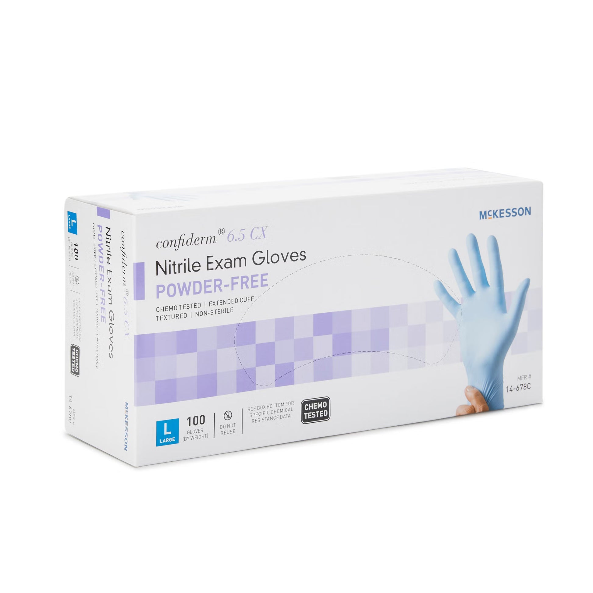 McKesson Confiderm® 6.5CX Nitrile Exam Gloves, Blue - view 6