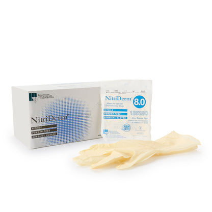 Sterile NitriDerm® Nitrile Surgical Gloves, White