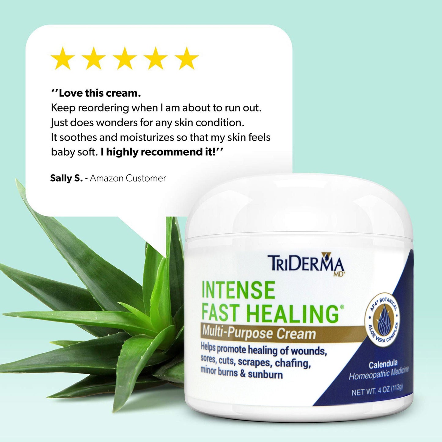 TriDerma® MD Intense Fast Healing® Moisturizer, Jar, Unscented