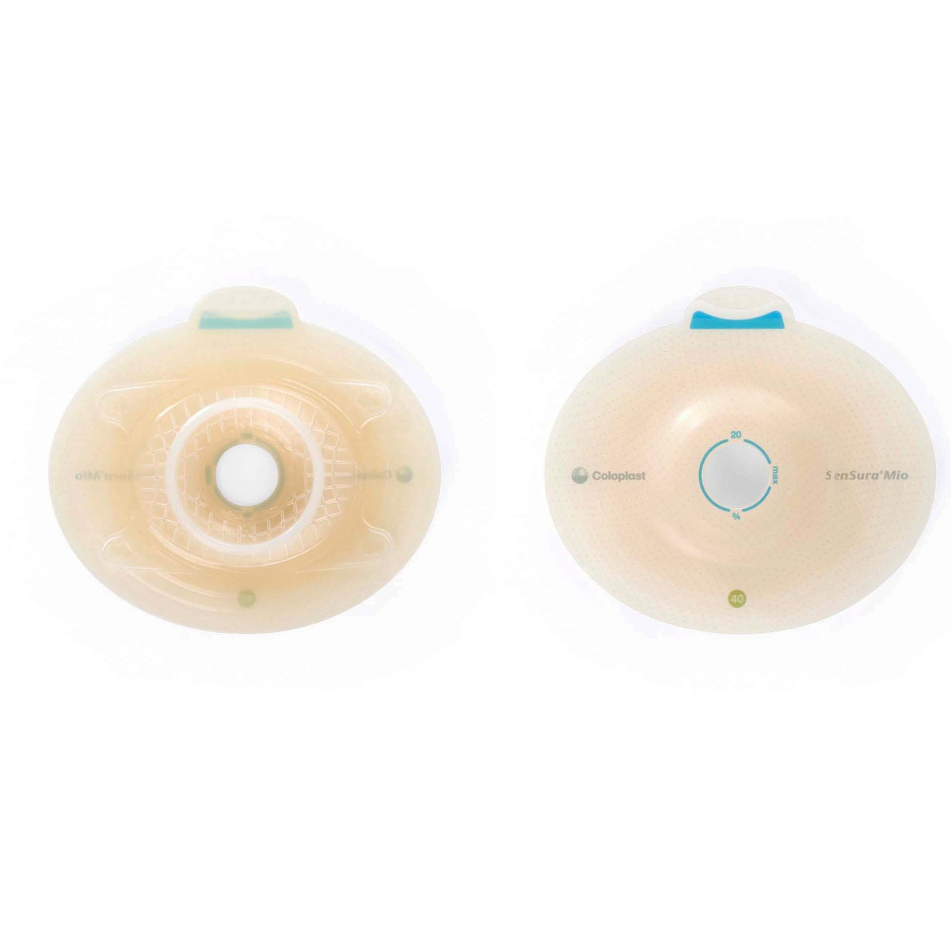 SenSura® Mio Click Convex Deep Ostomy Barrier, Stoma Opening, Green Match