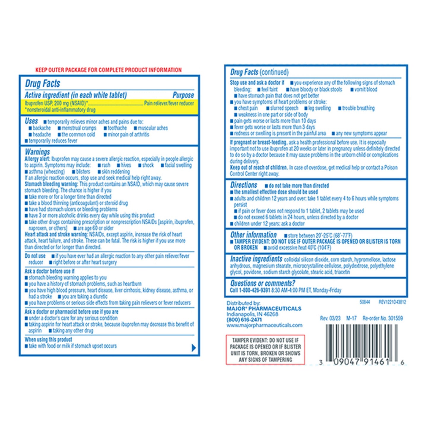 Major® Ibuprofen Pain Relief