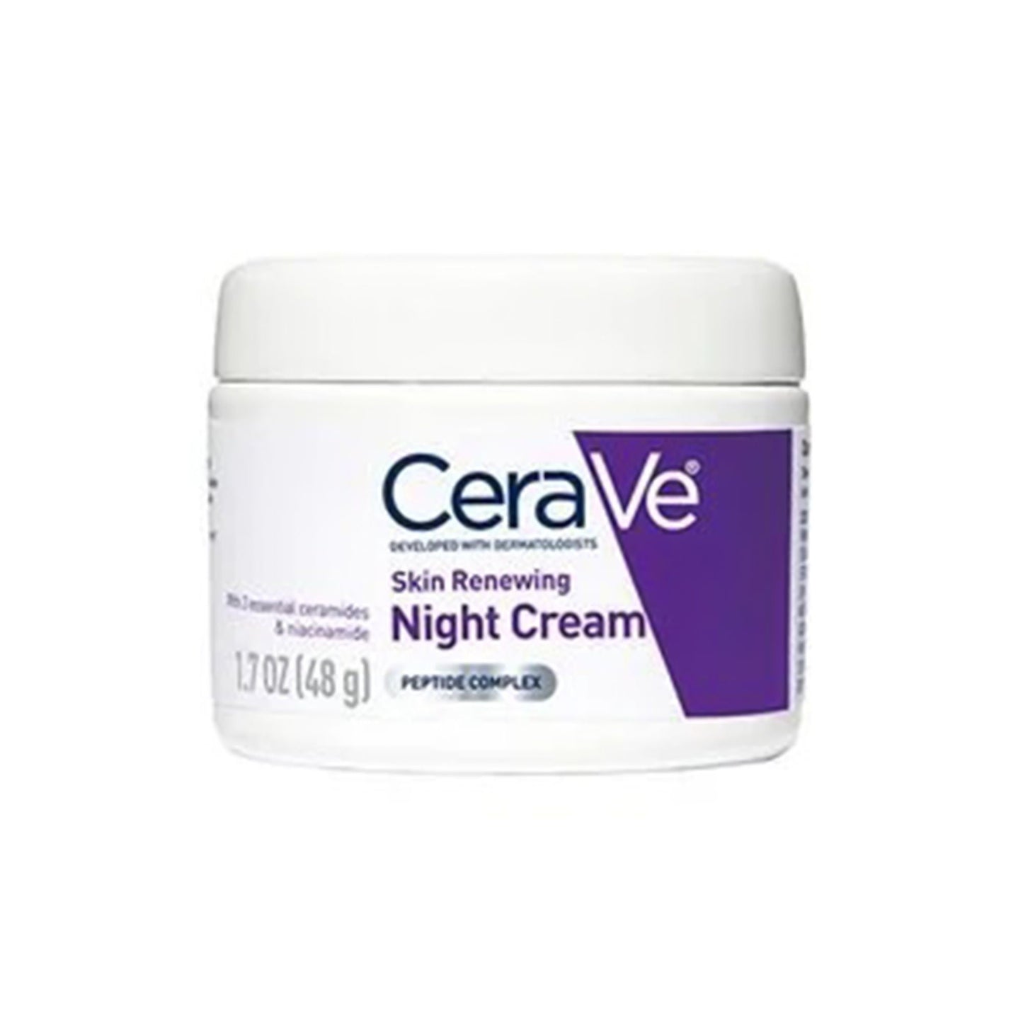 CeraVe® Skin Renewing Night Cream Peptide Complex, Jar
