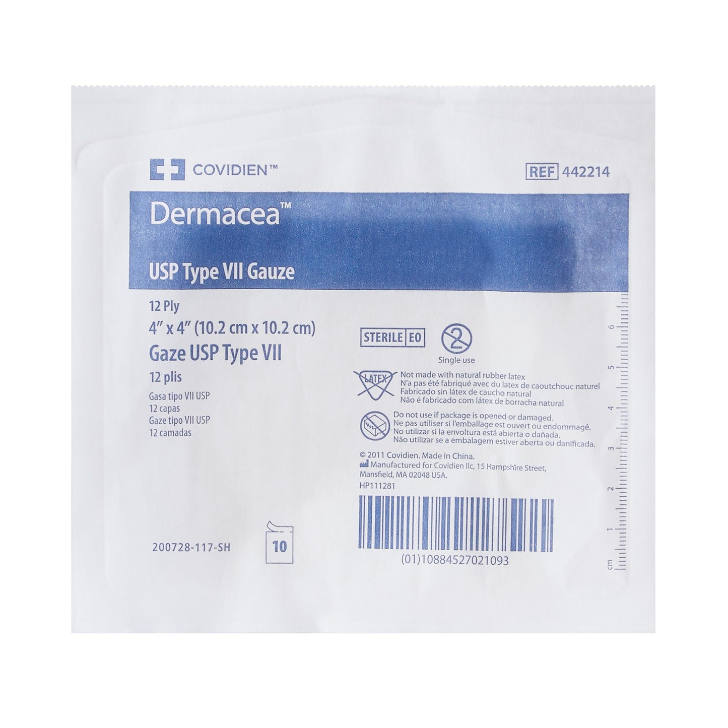 Dermacea™ Sterile USP Type VII Gauze Sponge, 12-Ply