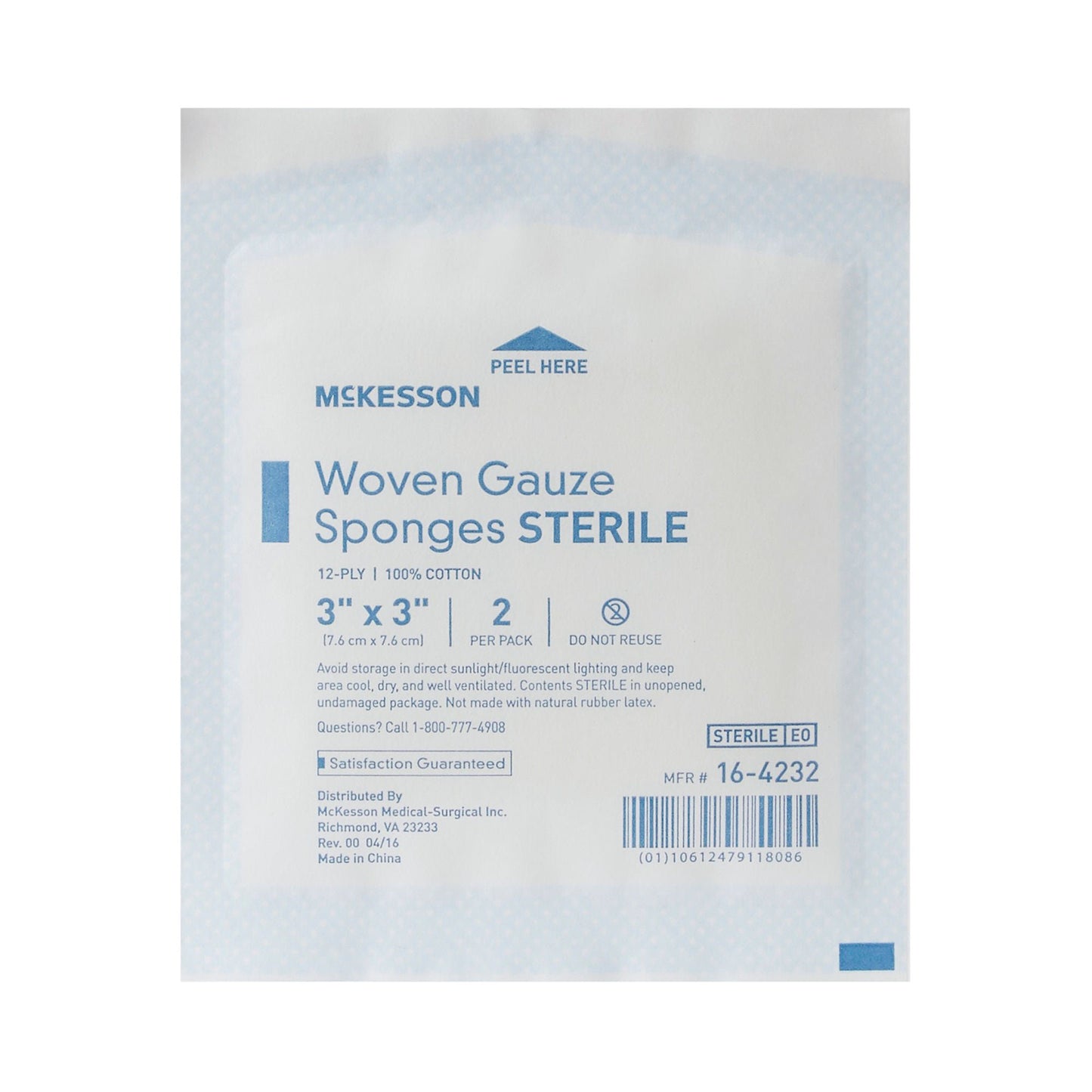 McKesson Sterile Gauze Sponge, 12-Ply