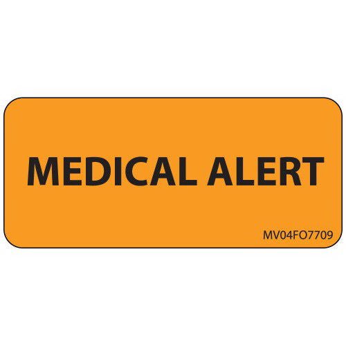 Pre-Printed Label Anesthesia Label Orange Medication Instruction