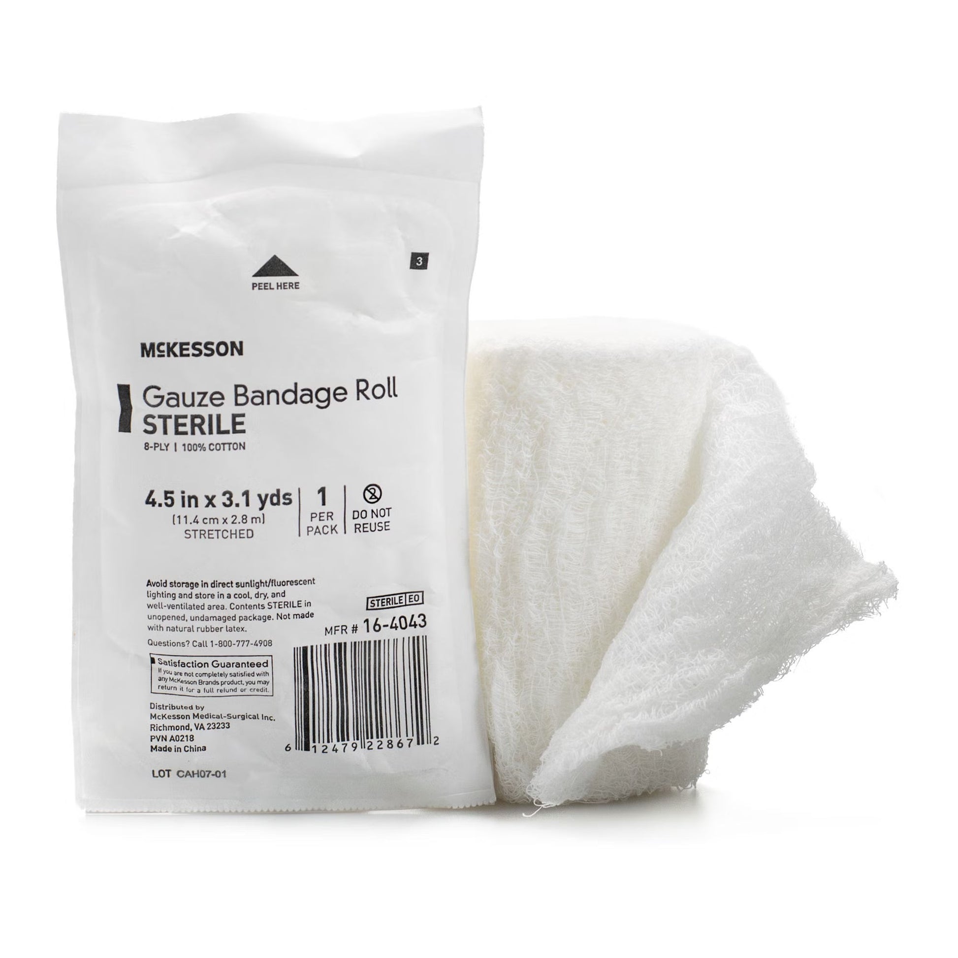 McKesson Sterile Fluff Bandage Roll, Eight-Ply