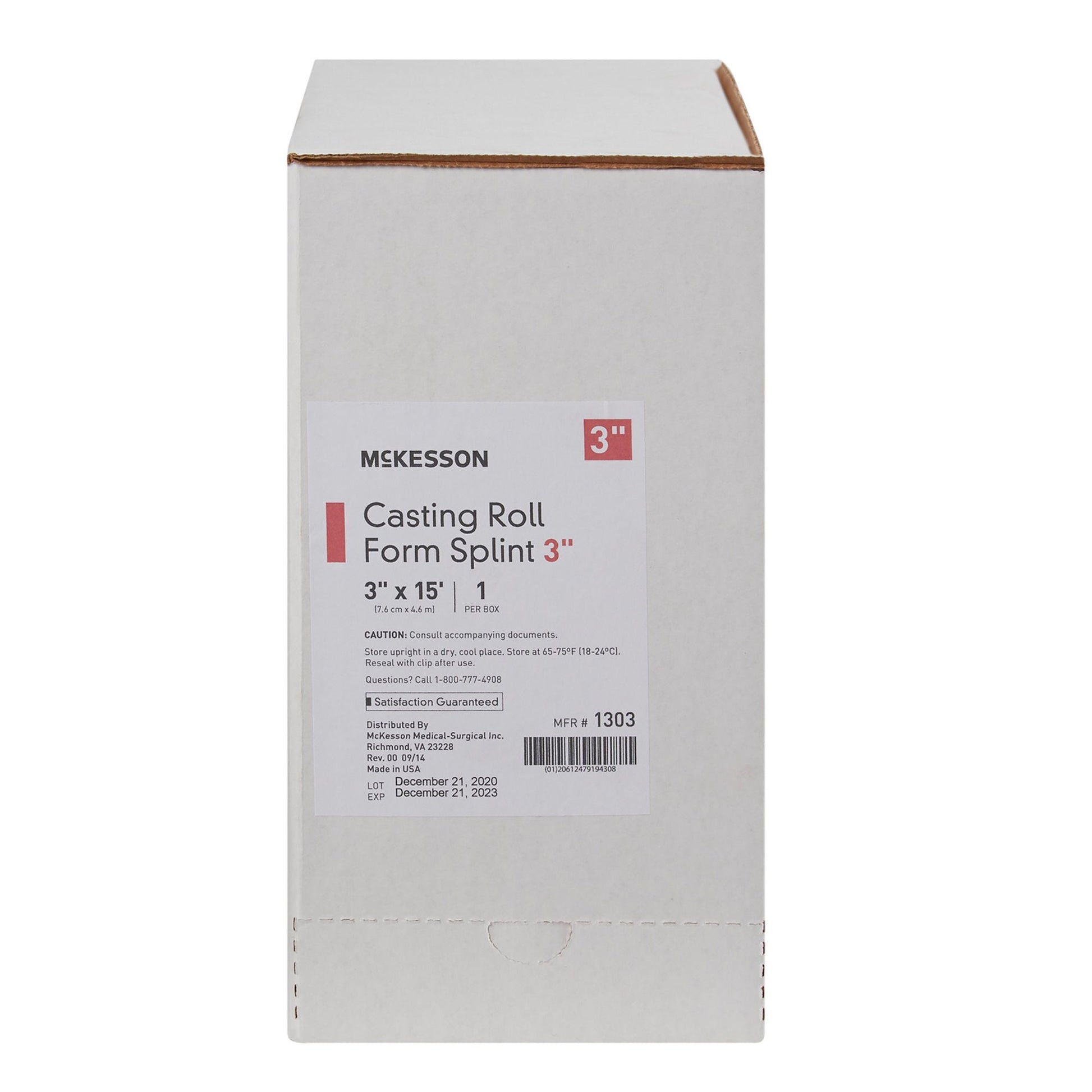 McKesson White Casting Roll Form Splints