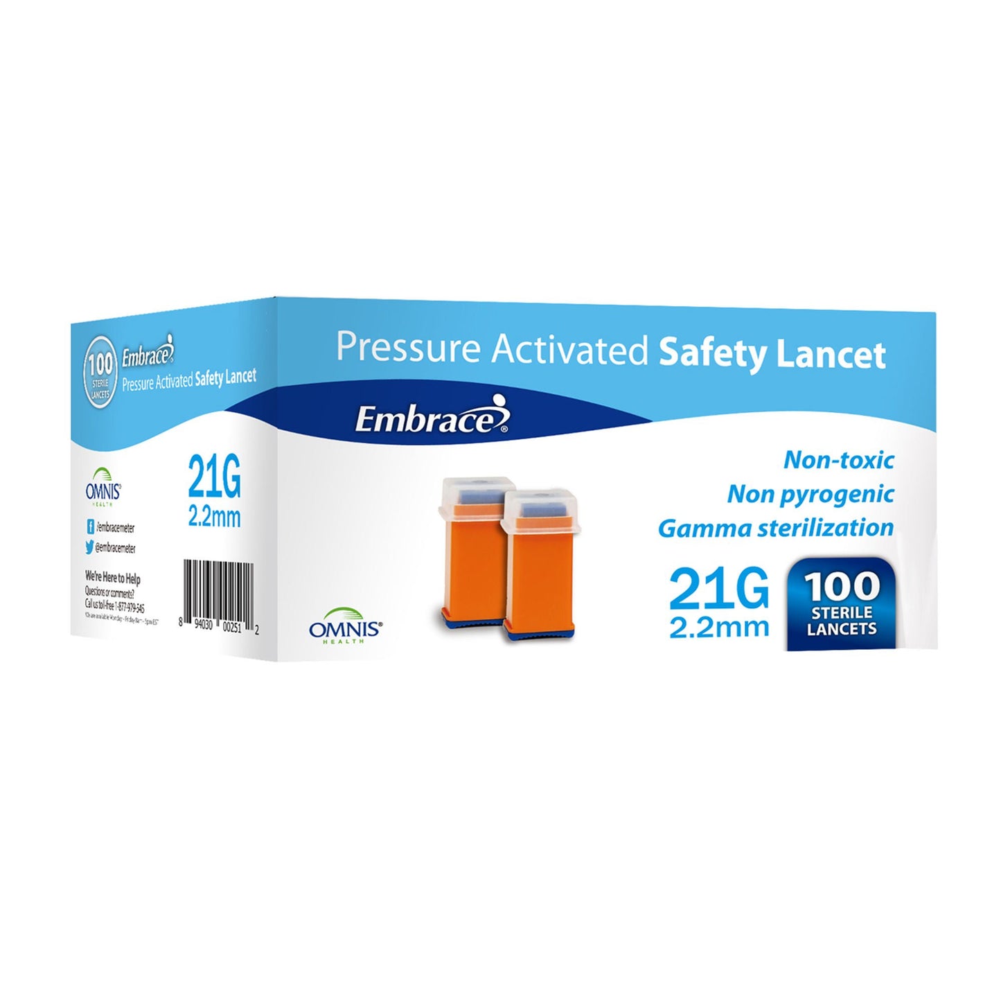 Embrace® Finger Activated Safety Lancet