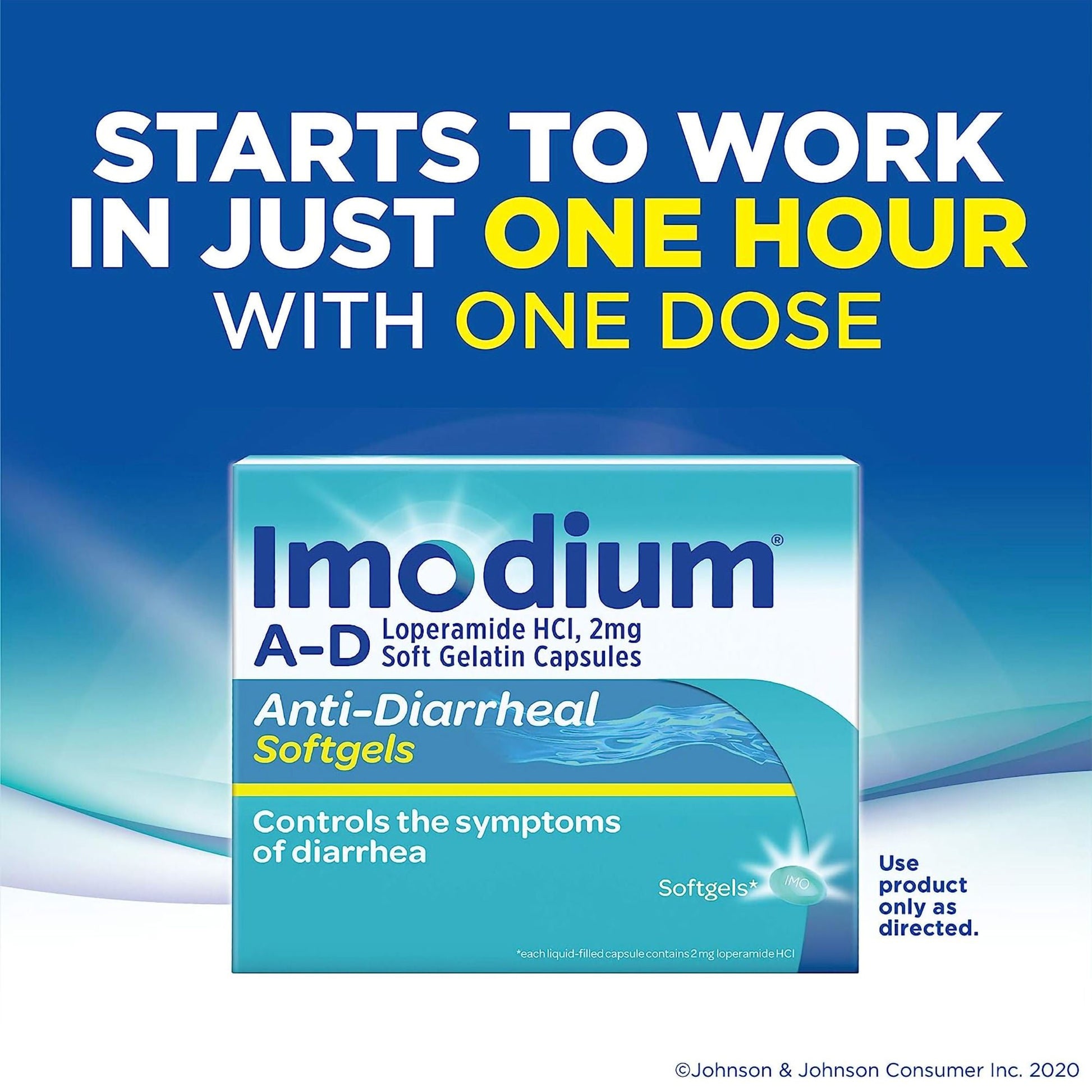 Imodium® A-D Loperamide HCl 2 mg Anti-Diarrheal Softgels