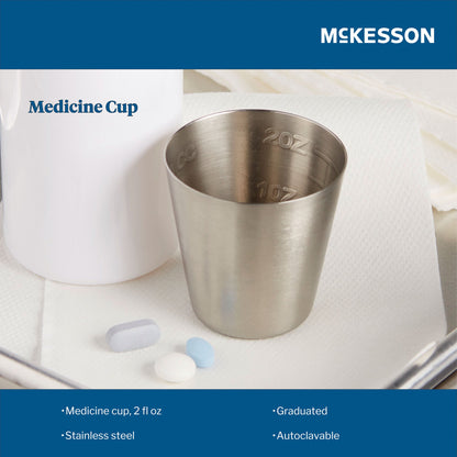McKesson Argent™ Stainless Steel Graduated Medicine Cup, capacity