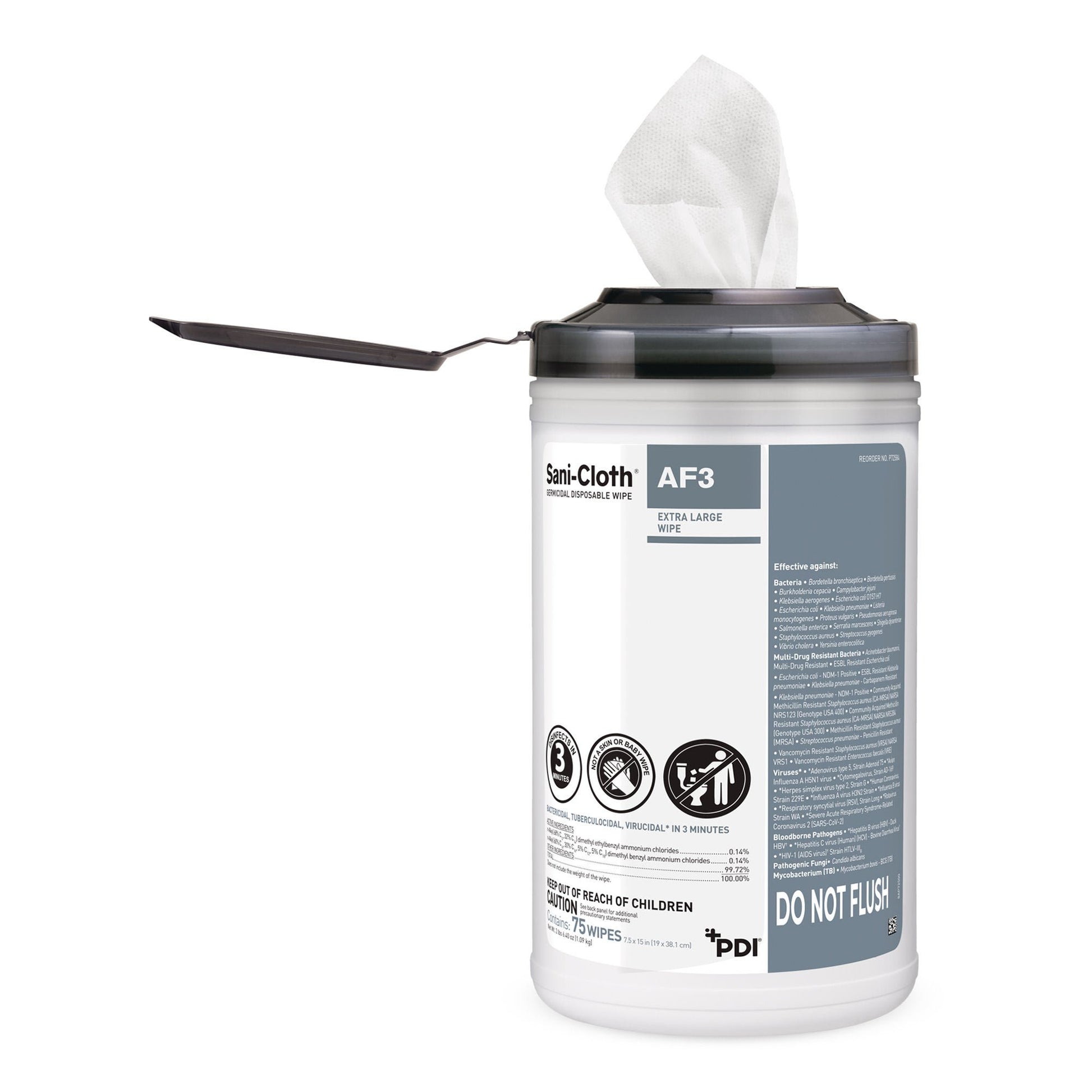 Sani-Cloth® AF3 Germicidal Disinfectant Wipes, Canister, 75 ct.