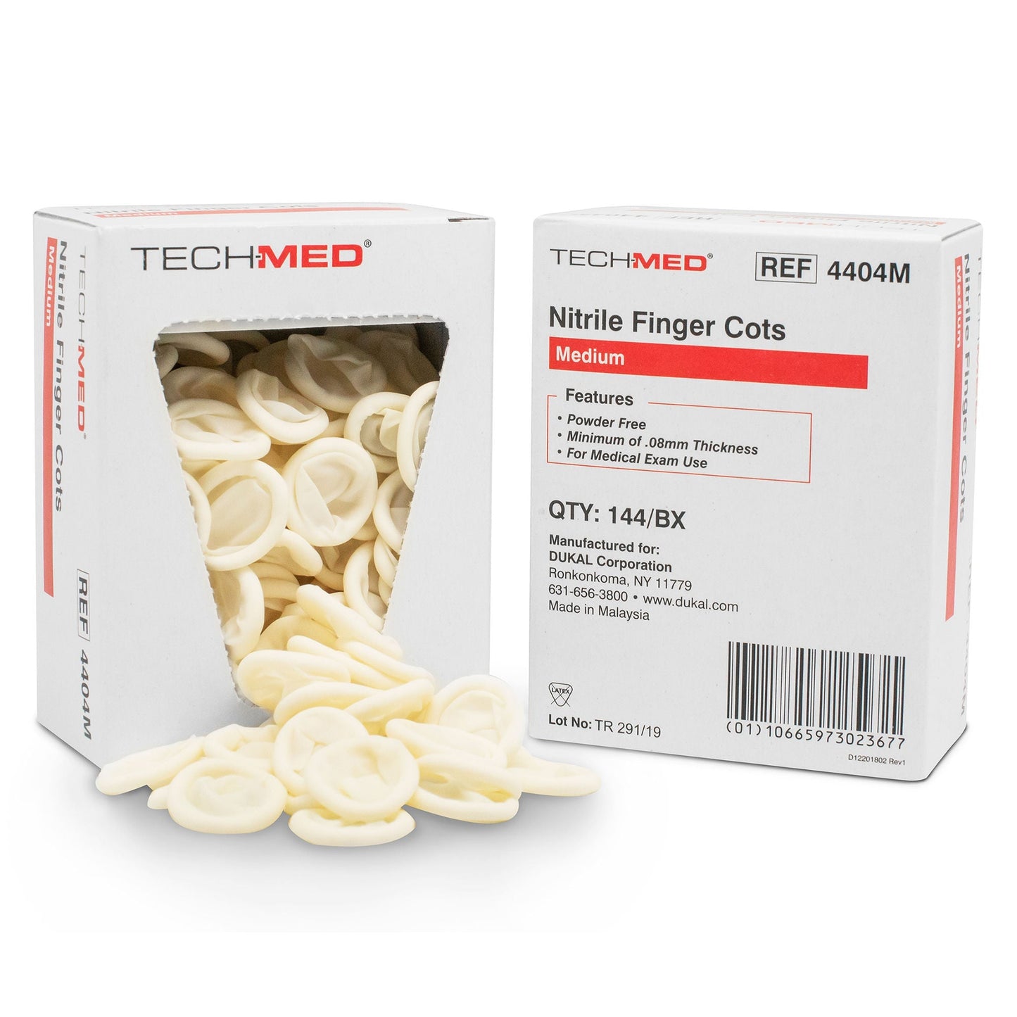 Tech-Med® Nitrile Finger Cots, White - view 4