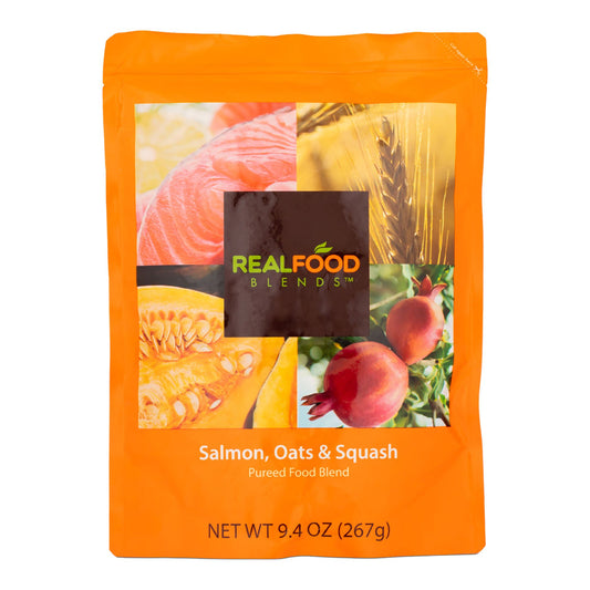 Real Food Blends™ Salmon, Oats & Squash Puree for Tube Feeding, pouch