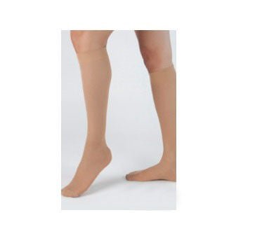 Health Support Compression Stocking Knee High Size C / Regular Beige Closed Toe