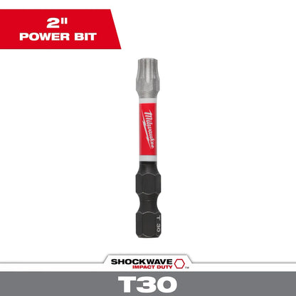 Milwaukee SHOCKWAVE Impact Duty 2"TORX T30 Power Bit 48-32-4487 | T30 Drive