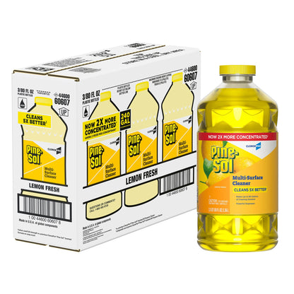 Pine-Sol Surface Disinfectant Cleaner Manual Pour Liquid Bottle Lemon Scent