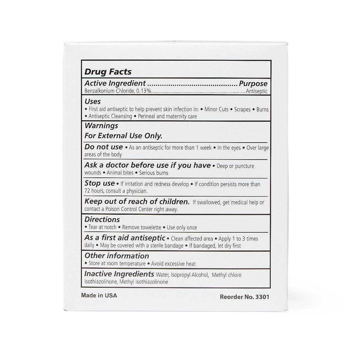 Med Nap Antiseptic Skin Towelette Individual Packet Alcohol Scent
