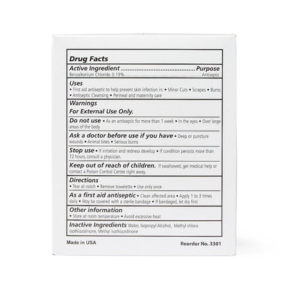 Med Nap Antiseptic Skin Towelette Individual Packet Alcohol Scent