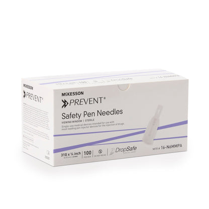 McKesson Prevent® Safety Insulin Pen Needle, 6 mm Length
