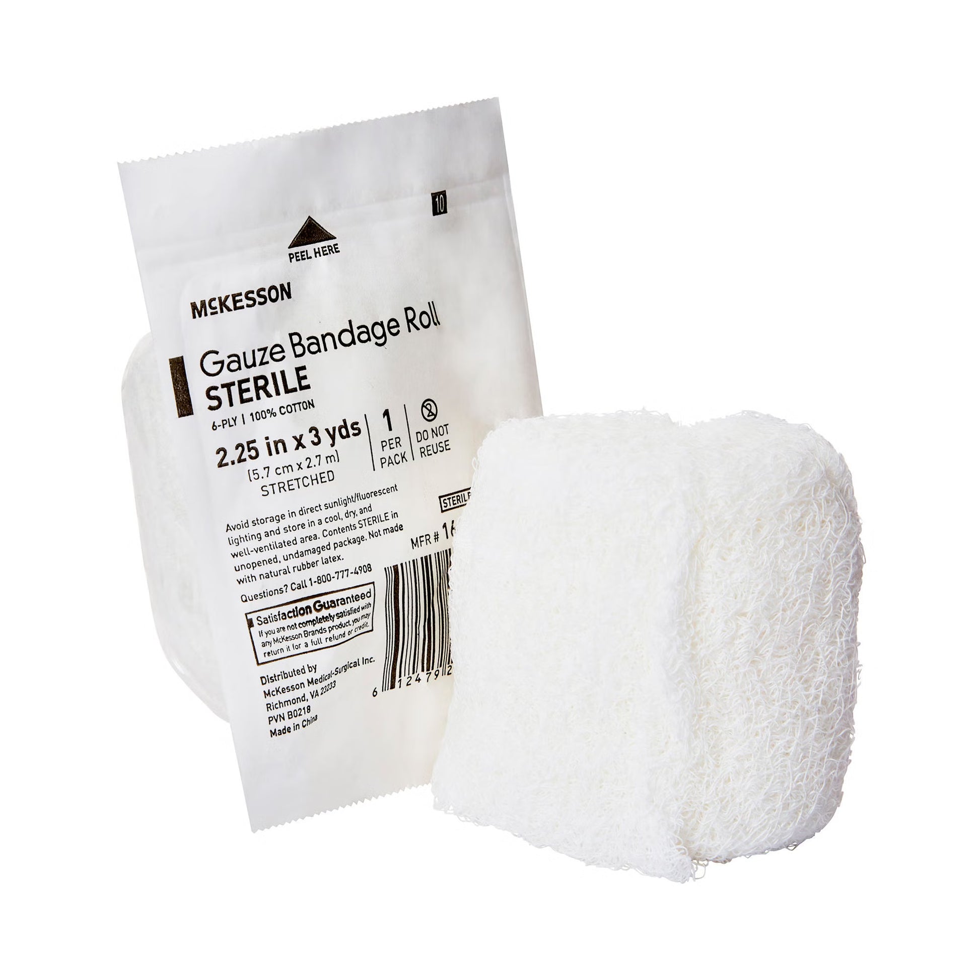 McKesson Sterile Fluff Bandage Roll, Six-Ply